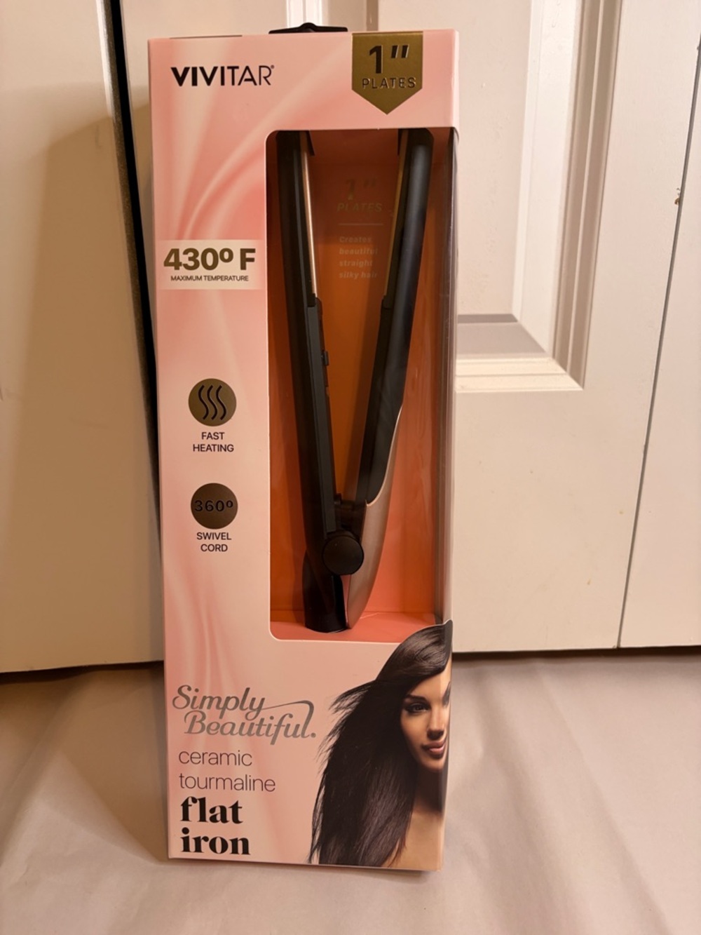 Pink Ceramic Tourmaline 1" Flat Iron – Sleek Pink Styling